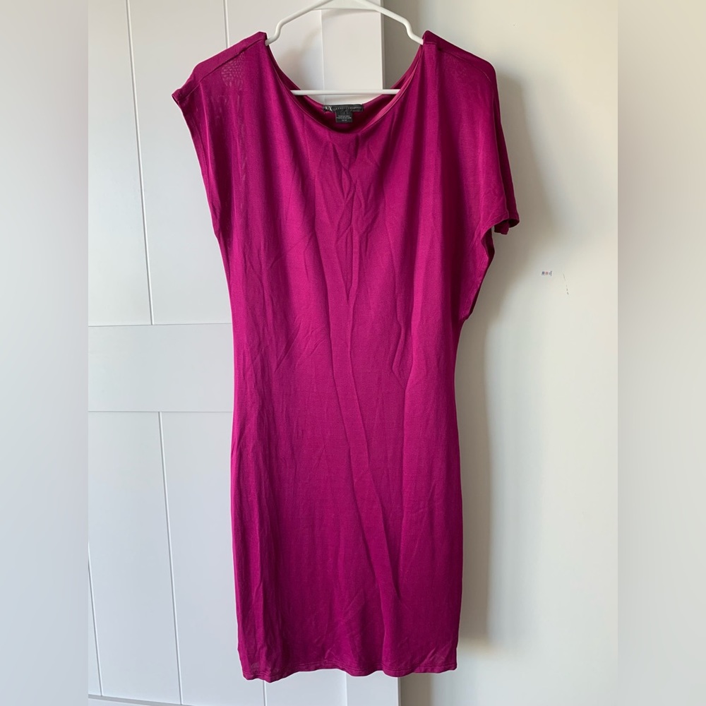 Armani Exchange Asymmetric Midi Dress